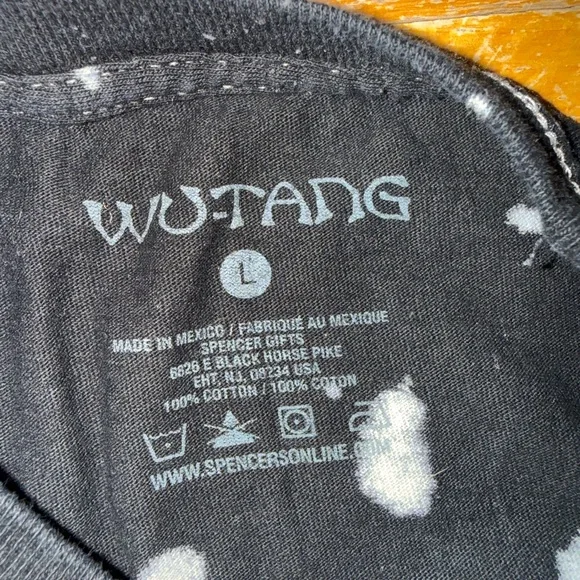 Wu Tang Clang Strikes Again Black and White Tie-Dye Tee Shirt - Picture 4 of 4